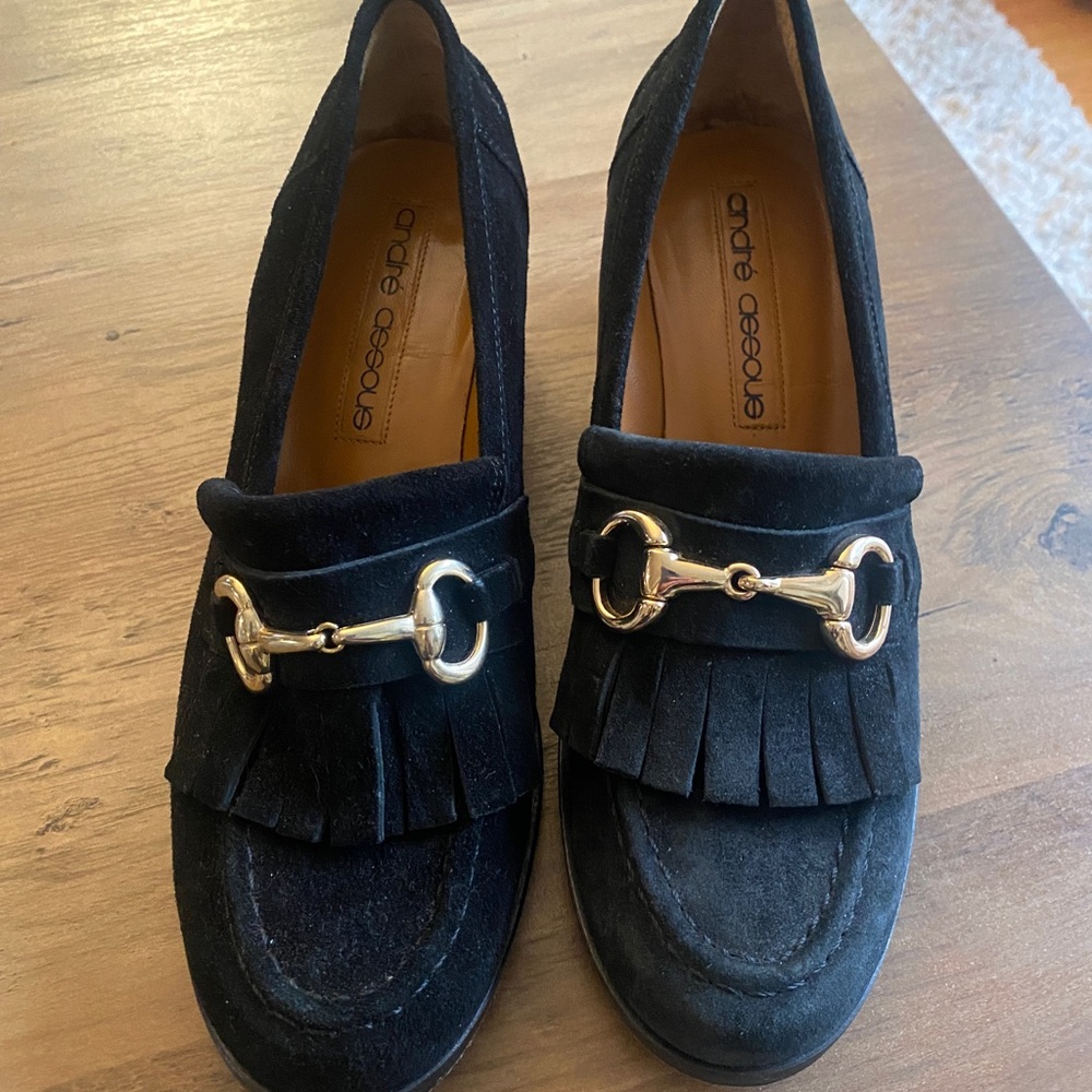 Black loafers